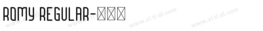 Romy Regular字体转换
